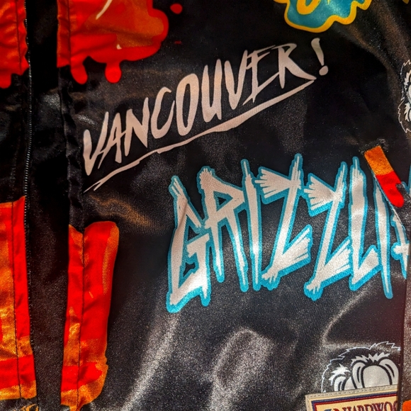 Authentic Reversible Vancouver Grizzlies Mitchell and Ness NBA Basketball Jacket - Picture 3 of 12